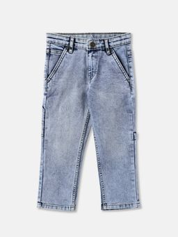 R&B - Boys Blue Acid Wash Regular Jeans
