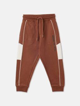 R&B - Boys Brown Colorblock Regular Joggers