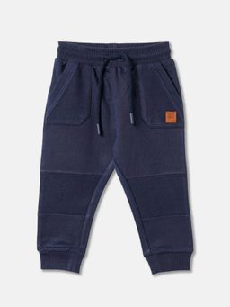 R&B - Boys Navy Blue Solid Regular Joggers