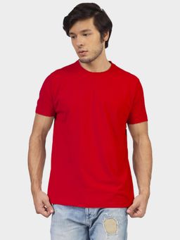 Greylongg - Red Regular Fit Men Crew Neck T-Shirt