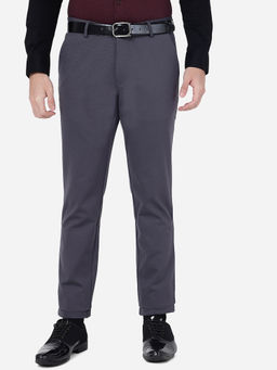 JB Studio - Mens Cotton Blend Slim Fit Solid Formal Club Wear Trouser