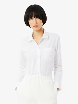 Lacoste - White Slim Fit Stretch Cotton Shirt
