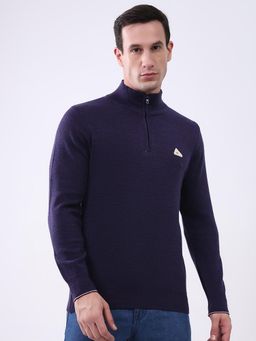Monte Carlo - Men Mock Neck Full Sleeves Sweater