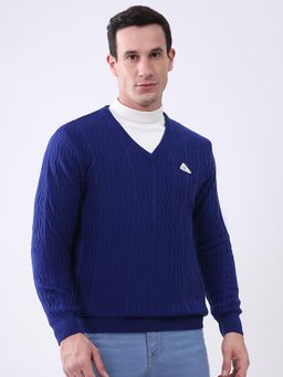 Monte Carlo - Men V-Neck Full Sleeves Sweater