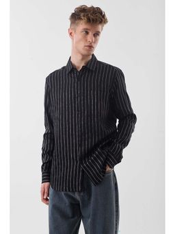 Snitch - Black Stripes Full Sleeves Slim Casual Shirt