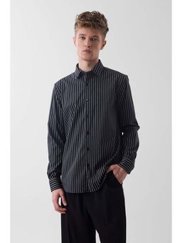 Snitch - Black Stripes Full Sleeves Slim Casual Shirt