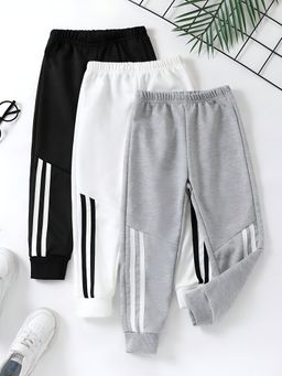 Googo Gaaga - Boys Multi-Colour Cotton Joggers (Pack of 3)