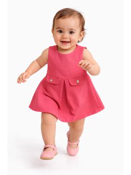 Bloom Up - Girls Pink Cotton Dress