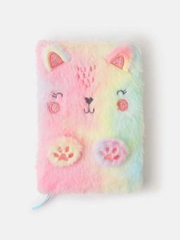 Accessorize London - Kids Girls Fluffy Cat Notebook