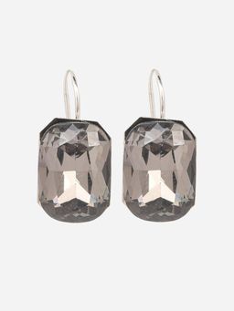 MINJI AND CO. - Silver Plated Black Cz Drop Earrings Fish Hook Anti Tarnish