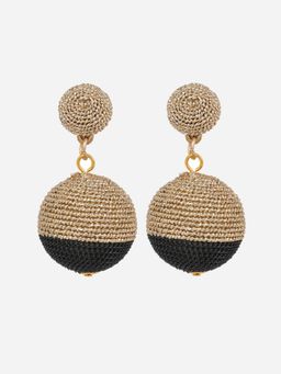 MINJI AND CO. - Black Gold Plated Threader Chain Earrings Premium Anti Tarnish