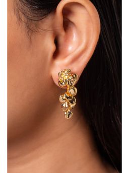 MINJI AND CO. - Gold Plated Leaf Design Earrings Anti Tarnish