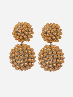 MINJI AND CO. - Gold Plated Glass Stone Drop Earrings Designer Anti Tarnish