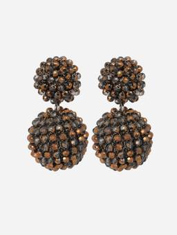 MINJI AND CO. - Multi-Color Gold Plated Glass Stone Drop Earrings Classic Anti Tarnish