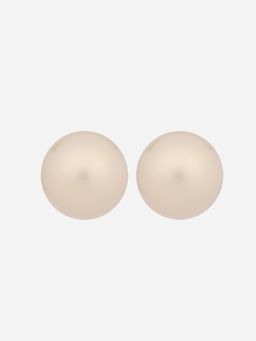 MINJI AND CO. - Off White Gold Plated Shell Pearl Stud Earrings Premium