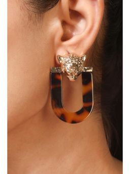 MINJI AND CO. - Multi-Color Gold Plated Minimal Designer Drop Earrings Lightweight Modern Style