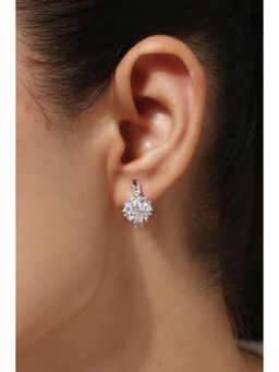 MINJI AND CO. - Silver Plated White Cz Drop Earrings Refined Everyday Look