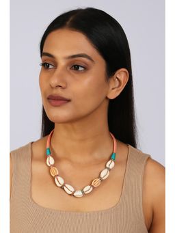 JEWELZ - Multi-Color Handmade Shell Necklace with Colorful Beads