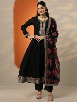 Libas Art - Art Embellished Anarkali Kurta with Pant and Dupatta