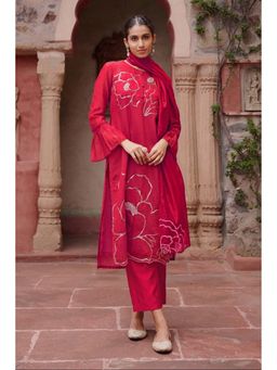 Autumnlane - Sangini Cameo Applique Work Kurta with Pant and Dupatta