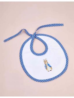THE BABY TRUNK - Infant Organic Cotton Peter Rabbit Blue Bib (0-12 M)