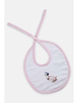 THE BABY TRUNK - Infant Organic Cotton Peter Rabbit Pink Bib (0-12 M)