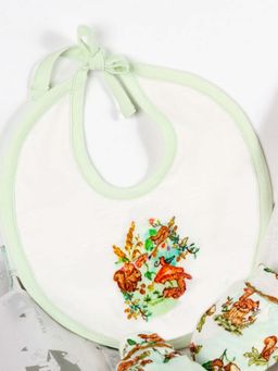 THE BABY TRUNK - Infant Egyptian Cotton Squirrel Print Bib (0-12 M)