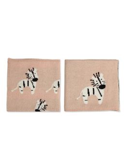 THE BABY TRUNK - 100% Cotton Baby Napkin Washcloth Lightweight Pack of 2-Zebra (0-12 Months)