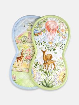 THE BABY TRUNK - Infant Kid Egyptian Cotton Printed Burp Cloth Set (Pack of 3)