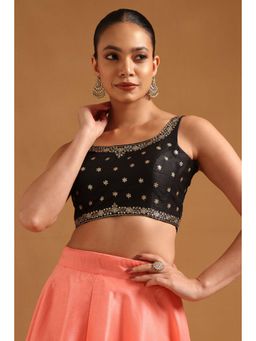 Soch - Women's Black Tussar Embellished Sequins Stitched Blouse