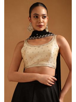Soch - Women's Cream Tussar Embellished Sequins Stitched Blouse
