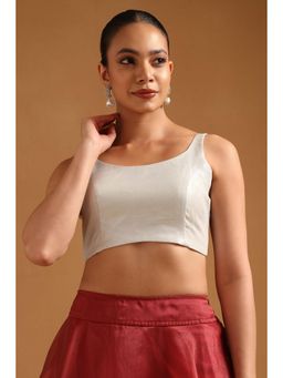 Soch - Women's Silver Tissue Stitched Blouse
