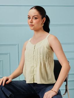 QAZMI - Women's Cotton Linen Tank Top