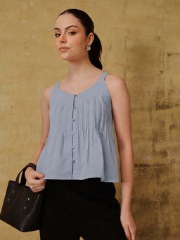 QAZMI - Women's Cotton Linen Tank Top