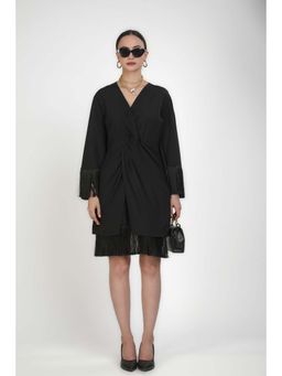 Kovet - Black Twilight Fringe Criss Cross Dress