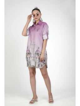 Kovet - Lavender Landmark Shirt Dress