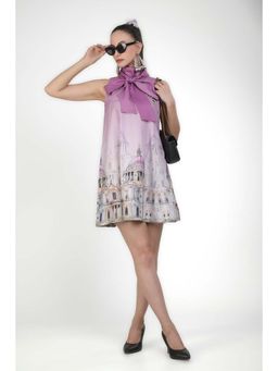 Kovet - Lavender High Neck Heritage Dress