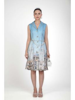 Kovet - Blue Serene Spire Sun Dress