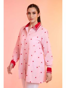 Haus of Handmade - Pink Darling Dot Printed Cotton Shirt