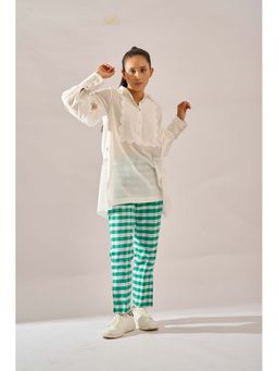 Haus of Handmade - White Dapper Cotton Lace Shirt