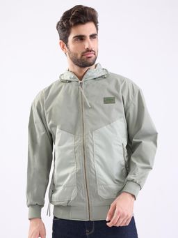 Spykar - Moss Green Straight Fit Casual Jackets For Men
