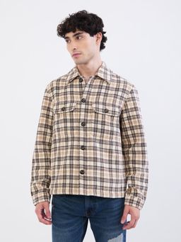 Spykar - Light Beige Straight Fit Casual Shackets For Men