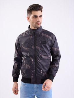 Spykar - Jet Black Straight Fit Casual Jackets For Men