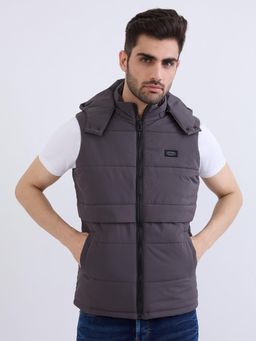 Spykar - Charcoal Grey Straight Fit Casual Jackets For Men