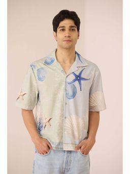 Calling June - Men's Cream River Short Sleeves Shirt