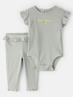 Carter's - Baby Girl 'Main Squeeze' Bodysuit & Pant - Green