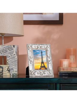 De Maison Decor - Leaf Pattern Photo Frame Silver 5x7 Inch