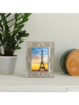 De Maison Decor - Leaf Pattern Photo Frame Silver 8x10 Inch