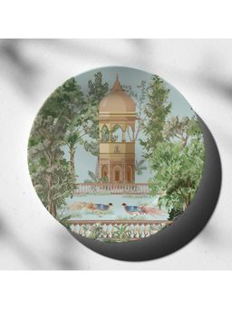 ARTCREST - Temple Inside Akbar'S Fort 10-Inch Ceramic Wall Plate with Stand & Hook