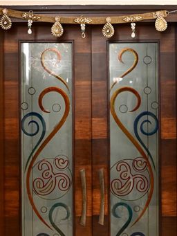 AAPNO RAJASTHAN - Golden Beaded Toran with Teardrop Motifs & Crystal Hangings